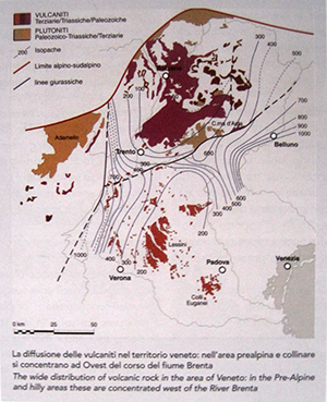 Mappa dei vulcaniti e plutoniti