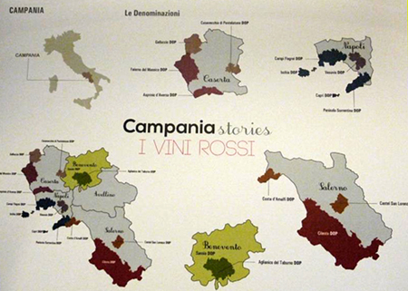 Area dei vini rossi della Campania