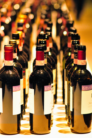 Le bottiglie di Chianti Classico in degustazione