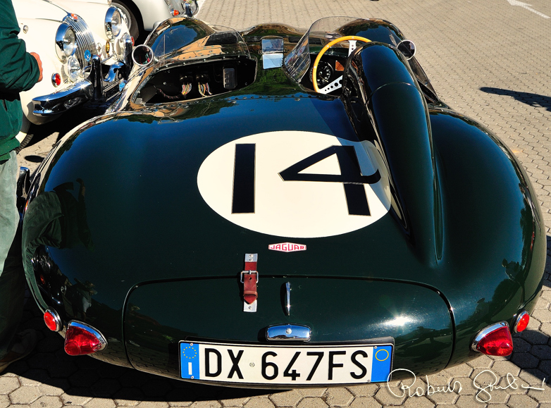 La Jaguar D type Replica vista posteriore
