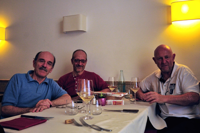 Alessandro Bosticco, Roberto Giuliani e Carlo Macchi in pausa pranzo
