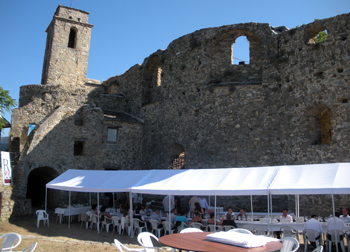 L'allestimento per la degustazione