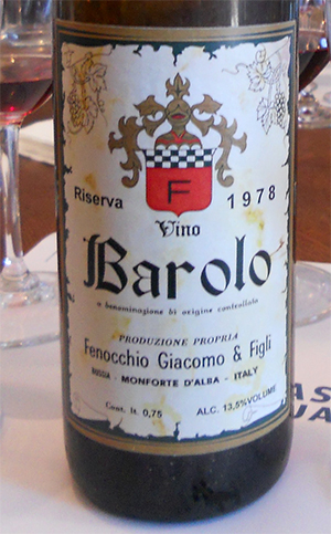 Barolo Riserva 1978 Fenocchio