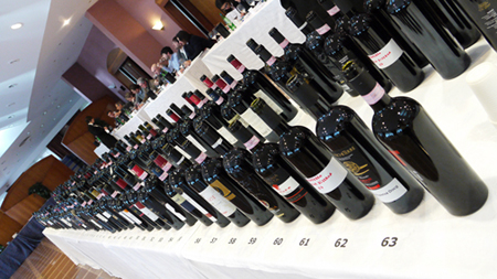 Le bottiglie in degustazione