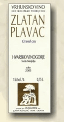 Zinfandel Zlatan Plavac Mali Grand Cru 2003 Zlatan Plenkovic