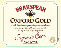 Label Oxford Gold Organic Beer