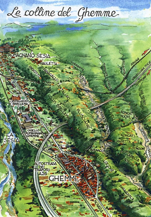 Cartina dell'area del Ghemme