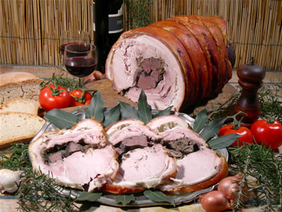 Porchetta e vino