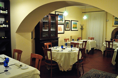 La sala del ristorante