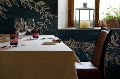 Un particolare della sala interna del Piastrino