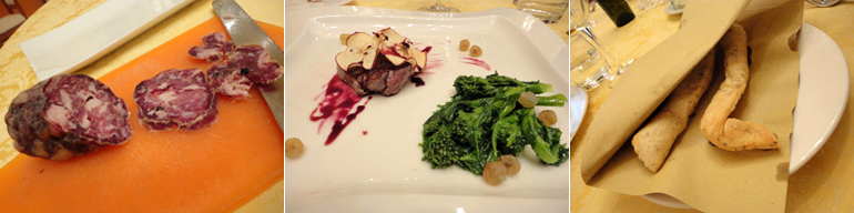 pane, salumi, verdure