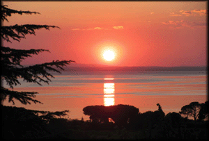 Tramonto sul Trasimeno