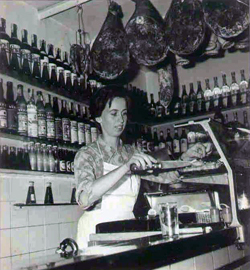 La zona salumeria negli anno '60