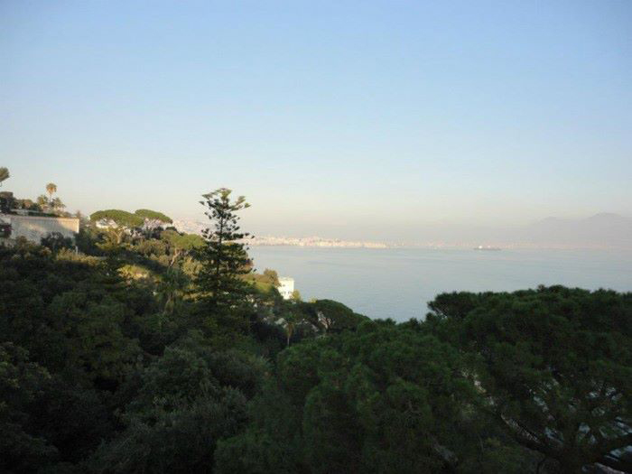 Lo splendido panorama dalla terrazza di Rosiello  a Posillipo (foto Lello Tornatore)