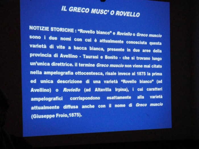 Il tabellone sul Grecomusc'