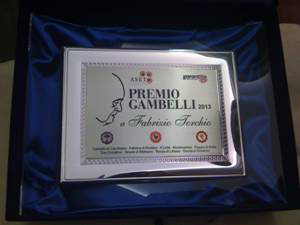 La targa del Premio Giulio Gambelli