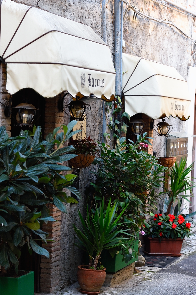 L'entrata al ristorante Baccus di Rieti