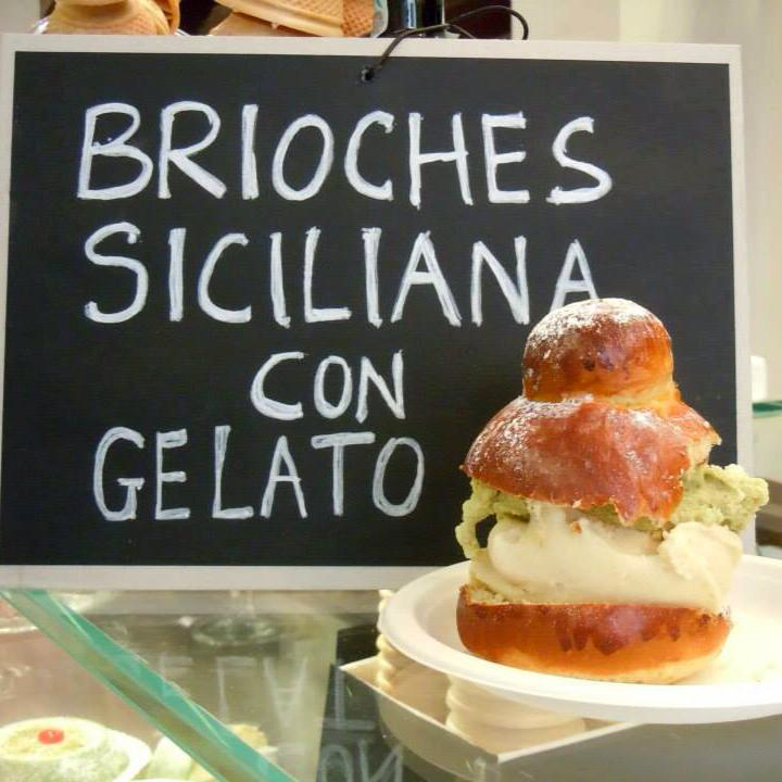Brioche con gelato