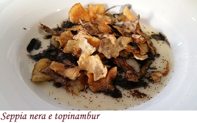 Seppia nera e topinambur