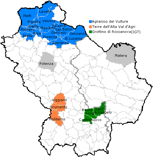 Le denominazioni della Basilicata