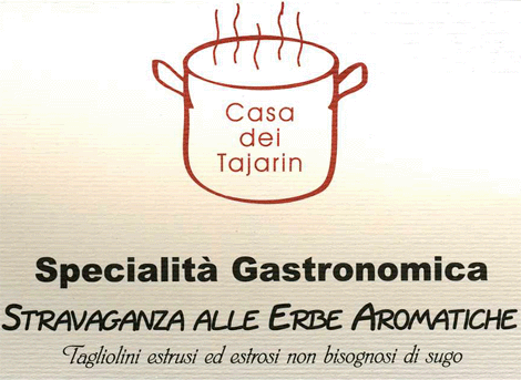 Cartello Casa dei Tajarin
