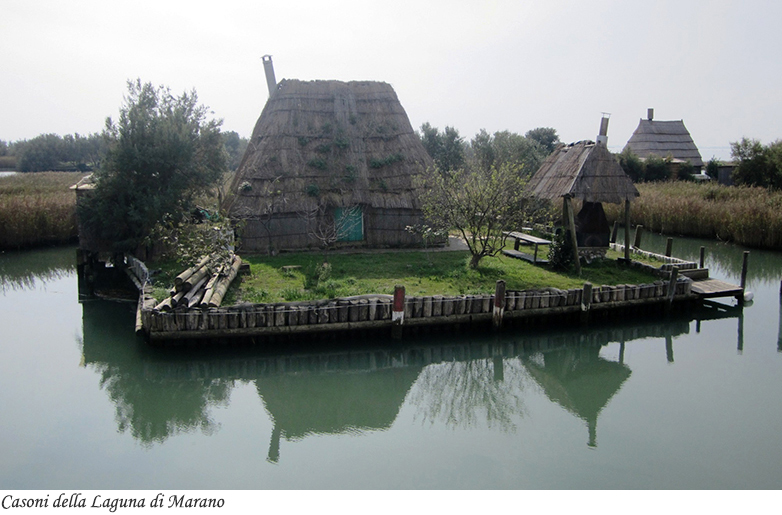Casoni nella Laguna di Marano