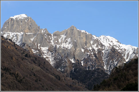 La neve sulle cime valtellinesi