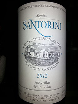 Santorini Assyrtiko 2012 - Domaine Sigalas