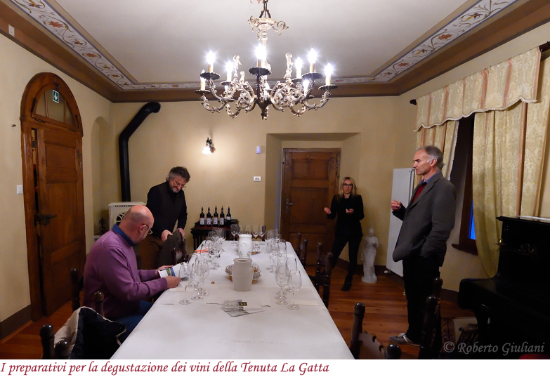 I preparativi per la degustazione