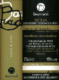 Nero d'Avola 2004 - Barraco