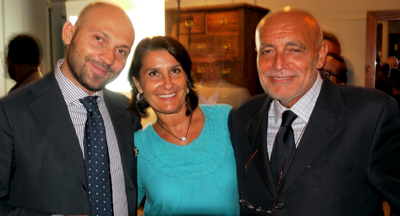 L'autrice dell'articolo con Bellucci e Milioni