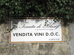 Tenuta di Blasig: iscrizione
