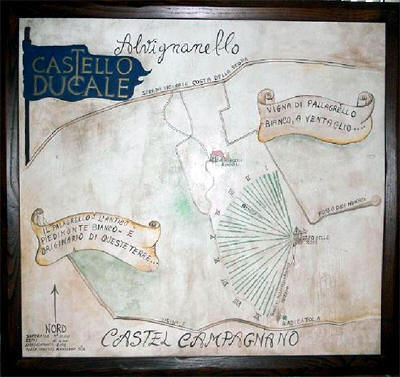 Castello Ducale, la cartina storica