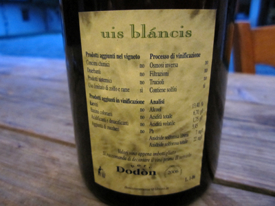 La descrizione in etichetta