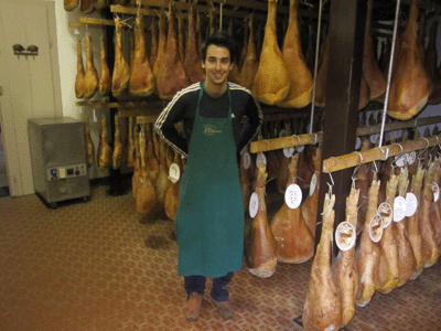 Andrea D'Osvaldo in sala stagionatura