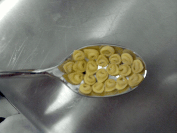minitortellini sul cucchiaio