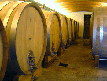 La bottaia nell'azienda Radikon