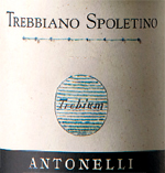Trebbiano Spoletino dell'azienda Antonelli San Marco di Montefalco (PG)