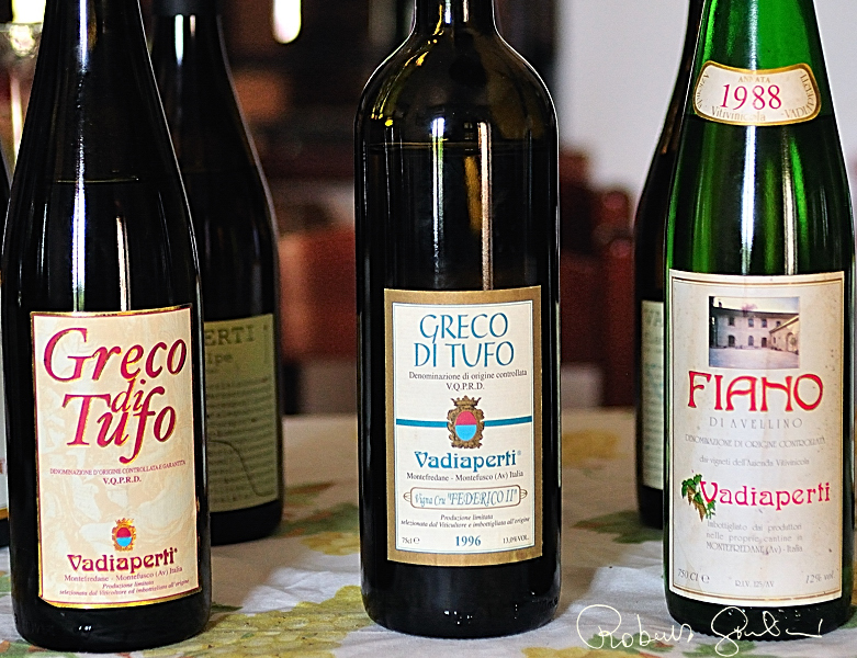 Greco di Tufo 2003, Greco di Tufo Federico II 1996 e Fiano di Avellino 1988