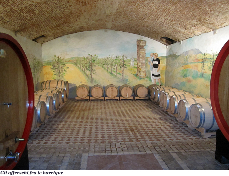 Gli affreschi fra le barrique