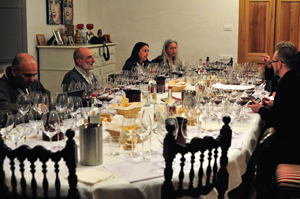 La tavola per la degustazione