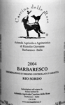 arbaresco Rio Sordo 2004