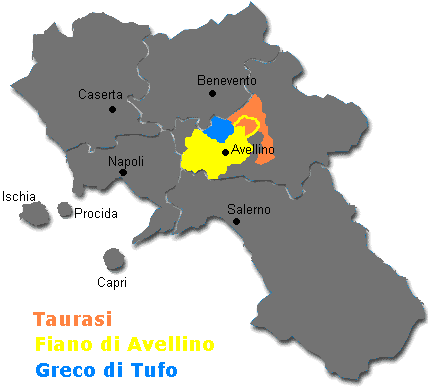 Campania e zona delle tre DOCG