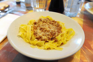 Un buon piatto di tagliatelle