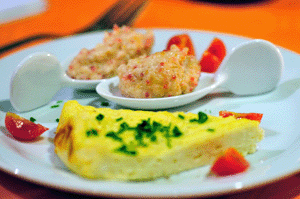 Torta di ricotta di Monterotondo con salsa Tarama