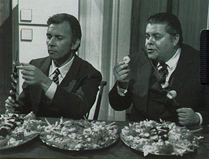 Wolfe e Goodwin durante il pasto