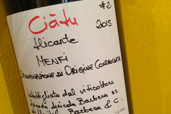 Menfi Alicante Ciàtu #2 2015 Cantine Barbera