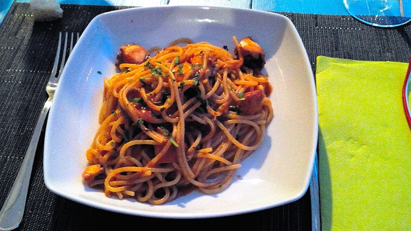 Spaghetti con Polpo