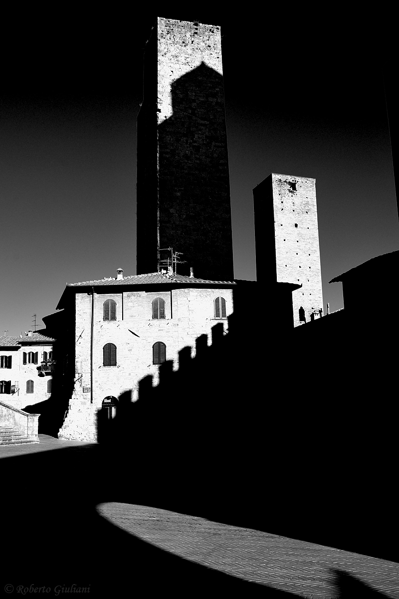 San Gimignano in bianco e nero