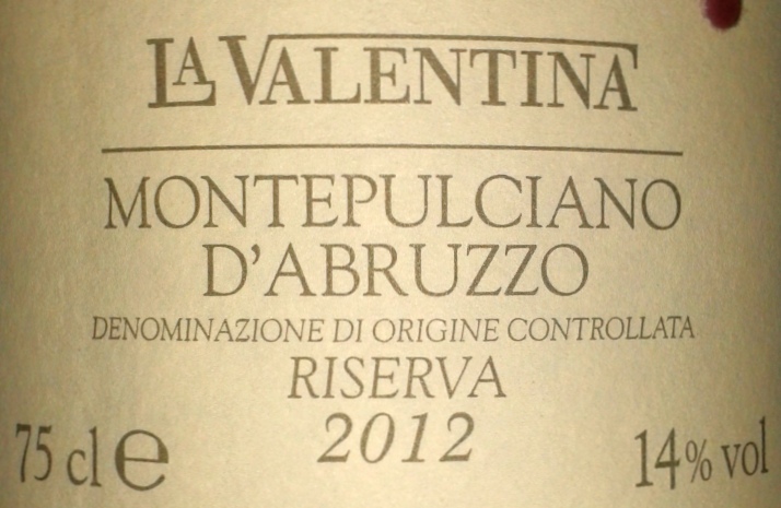 Montepulciano d'Abruzzo Riserva Spelt 2012